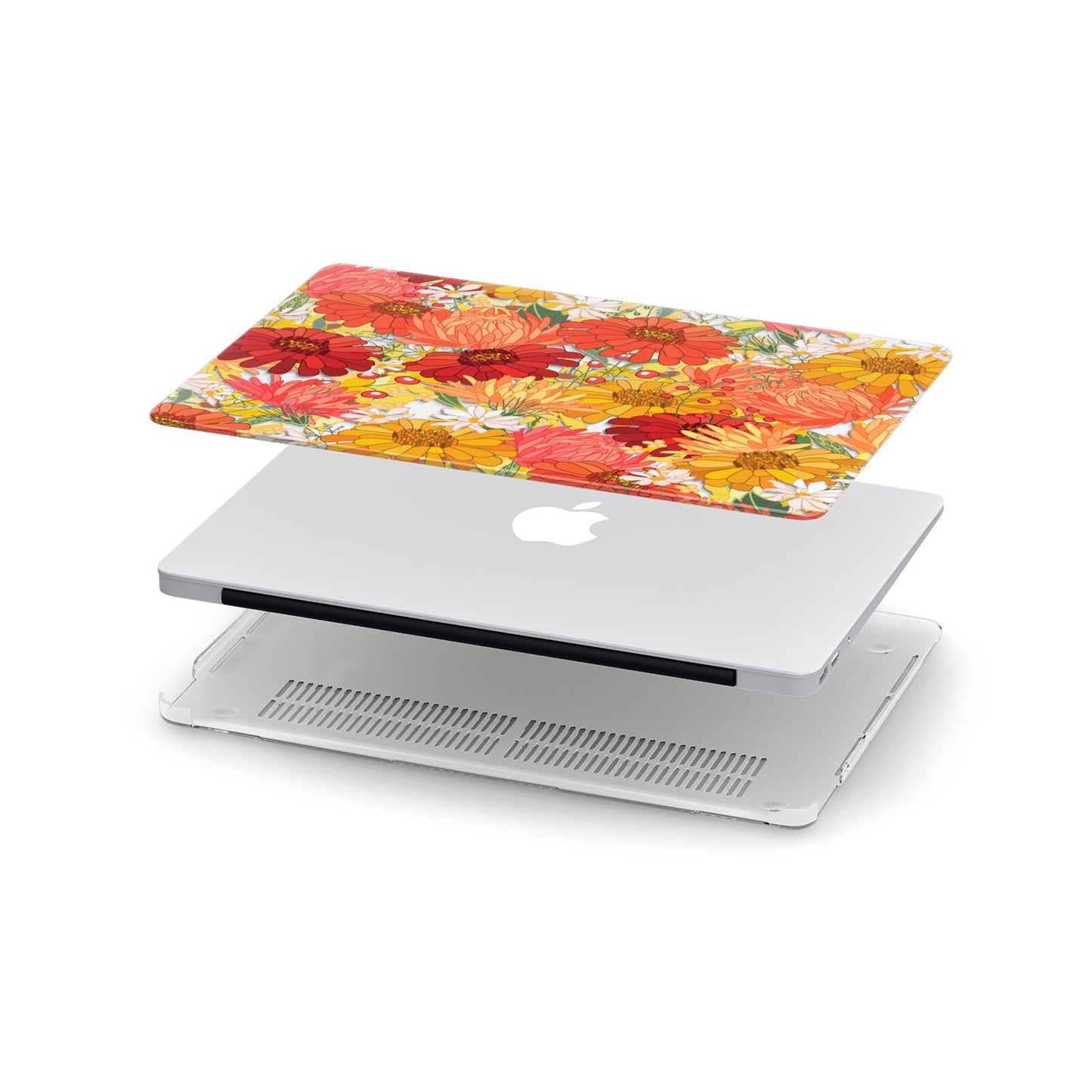 Floral Gerbera Apple MacBook Case in Detail