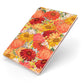Floral Gerbera Apple iPad Case on Rose Gold iPad Side View