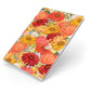 Floral Gerbera Apple iPad Case on Silver iPad Side View