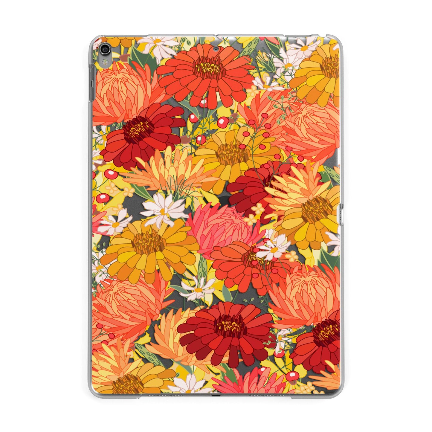 Floral Gerbera Apple iPad Grey Case