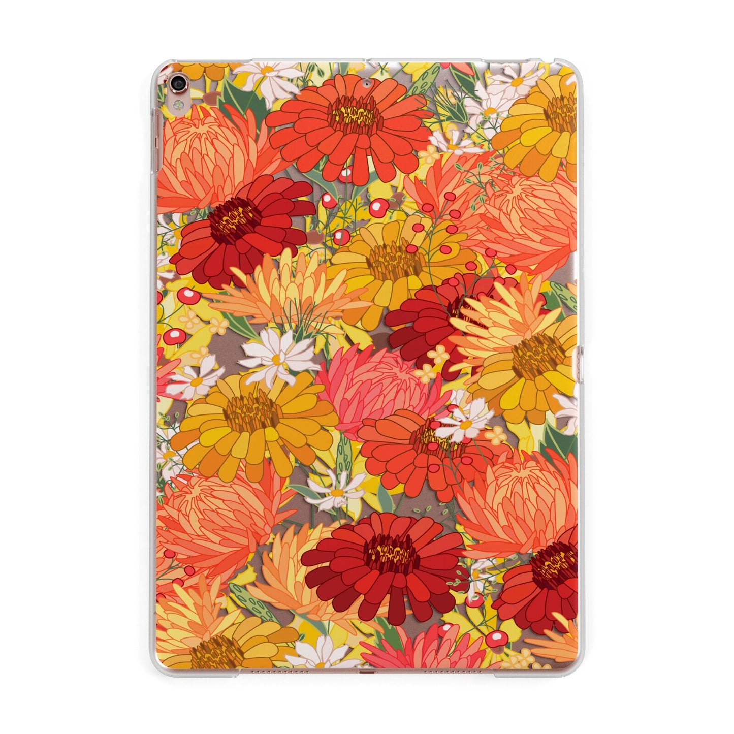 Floral Gerbera Apple iPad Rose Gold Case