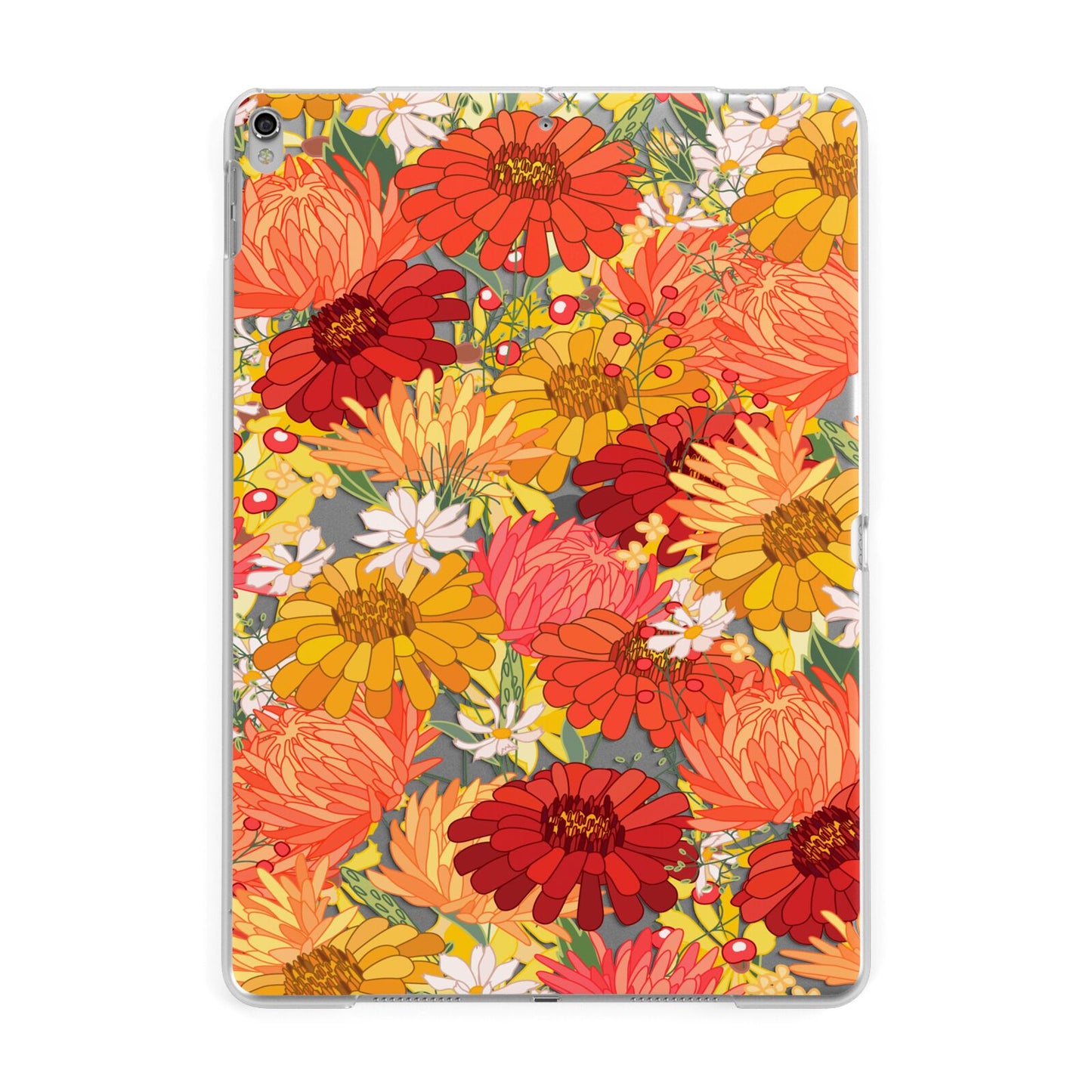 Floral Gerbera Apple iPad Silver Case