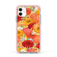 Floral Gerbera Apple iPhone 11 in White with Pink Impact Case