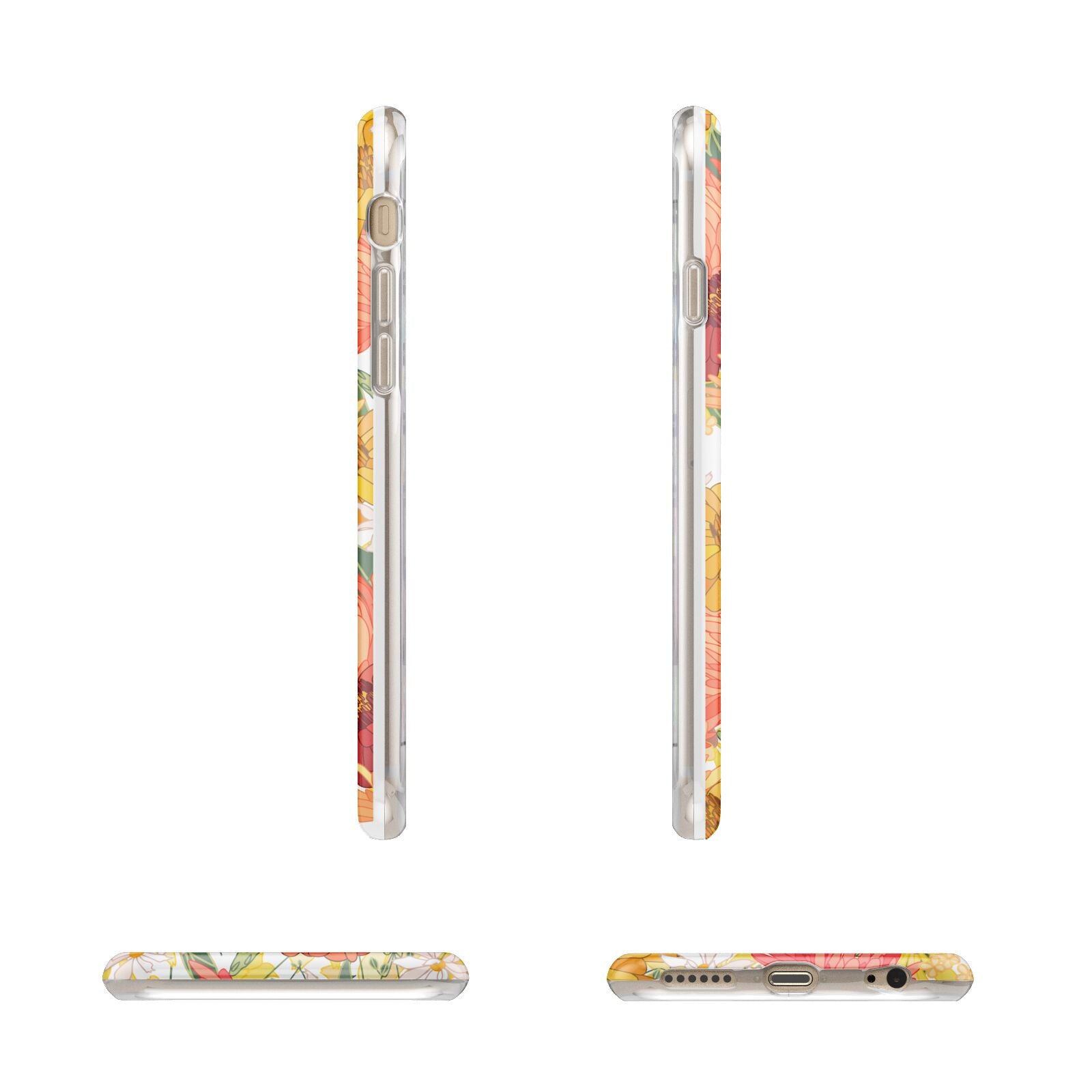 Floral Gerbera Apple iPhone 6 3D Wrap Tough Case Alternative Image Angles