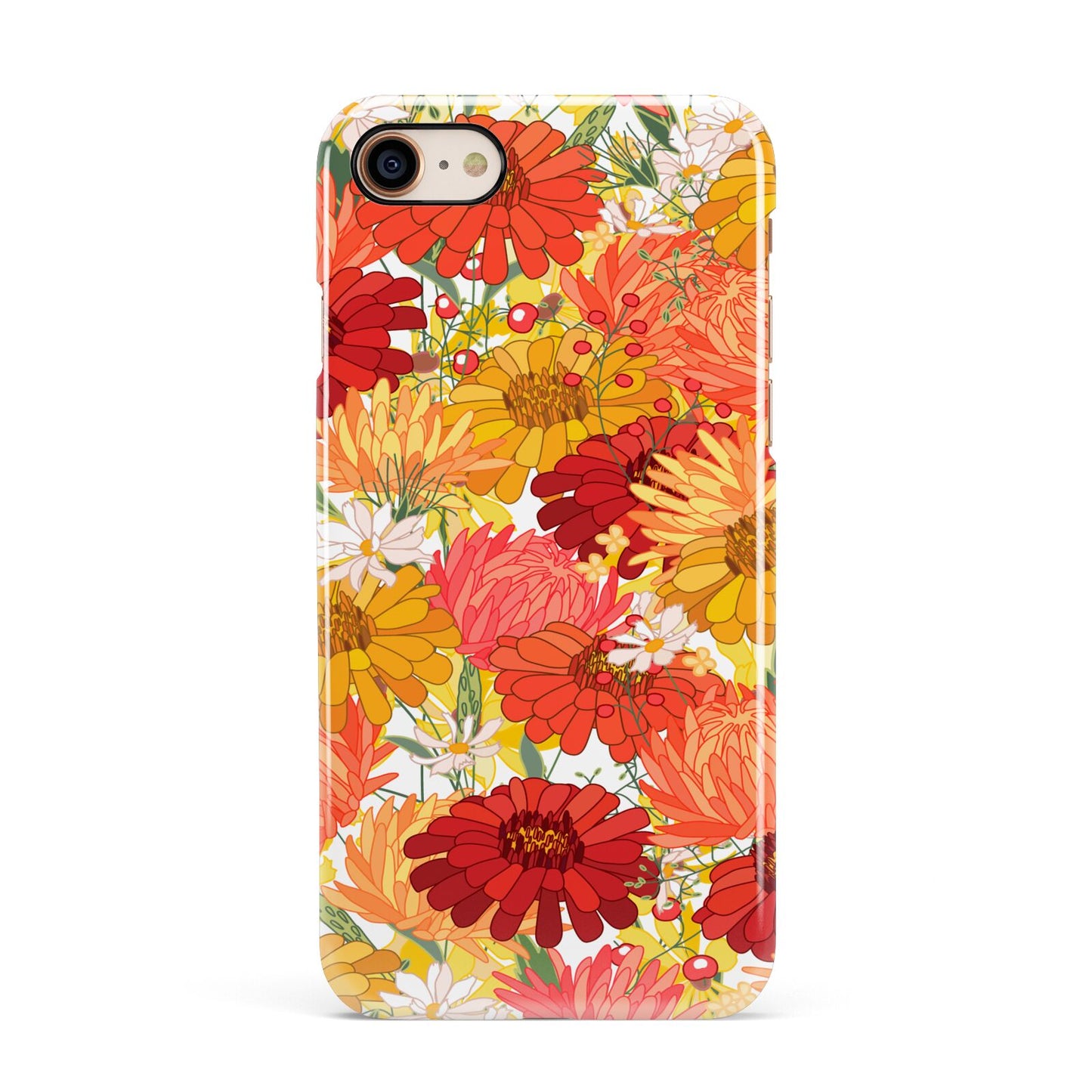 Floral Gerbera Apple iPhone 7 8 3D Snap Case