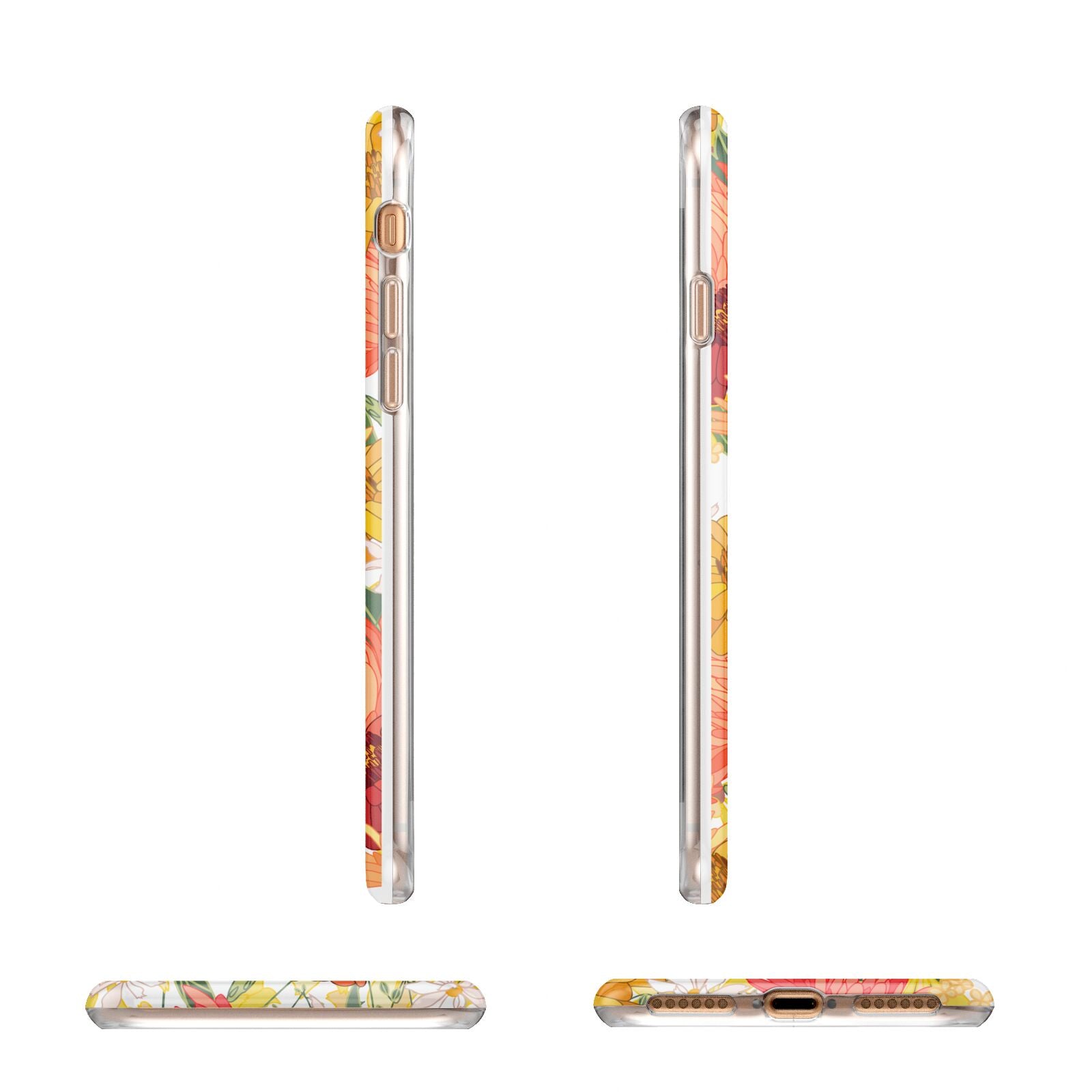 Floral Gerbera Apple iPhone 7 8 3D Wrap Tough Case Alternative Image Angles
