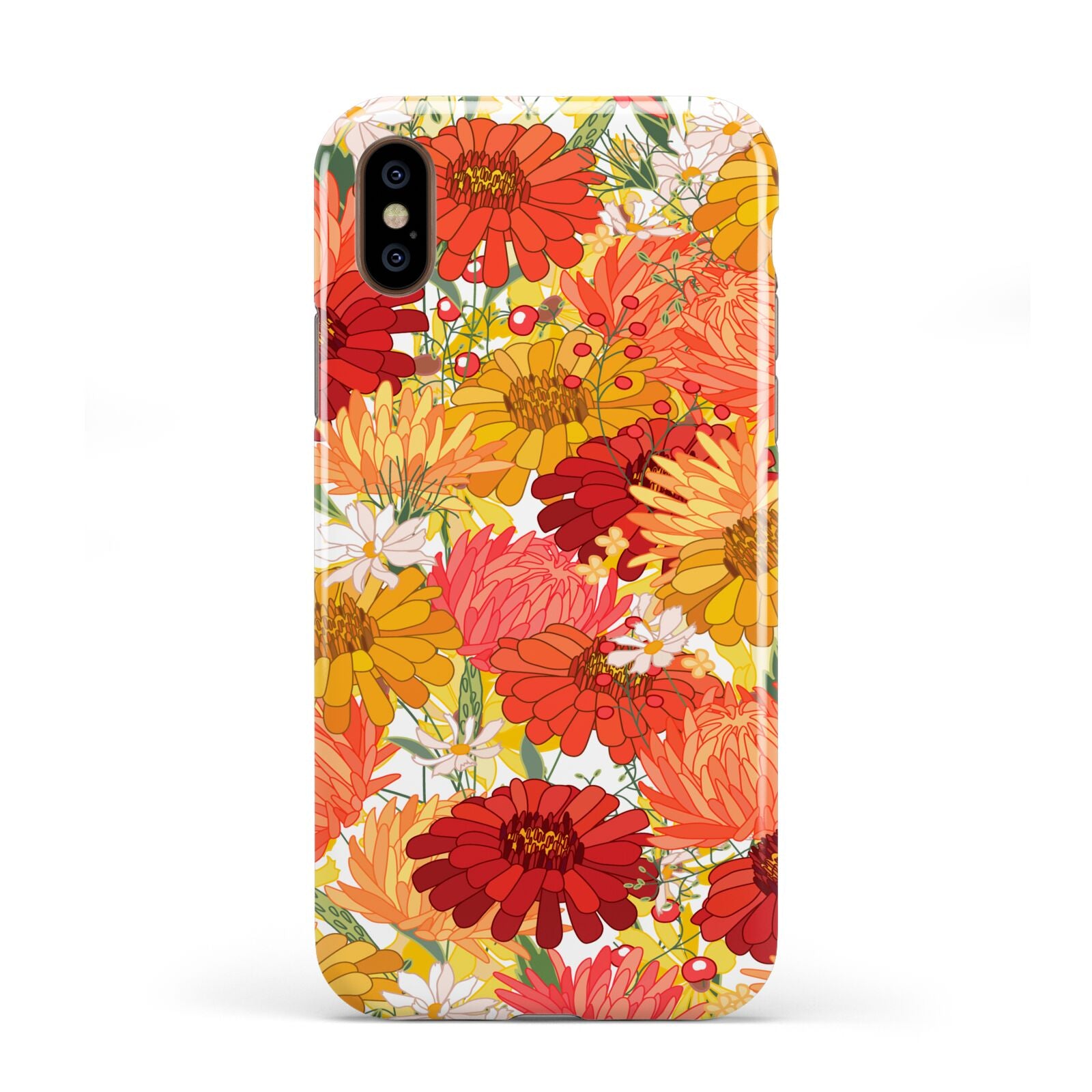Floral Gerbera Apple iPhone XS 3D Tough