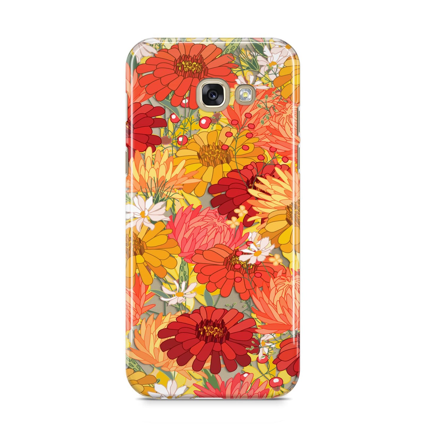 Floral Gerbera Samsung Galaxy A5 2017 Case on gold phone