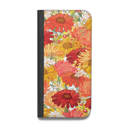 Floral Gerbera Vegan Leather Flip Samsung Case