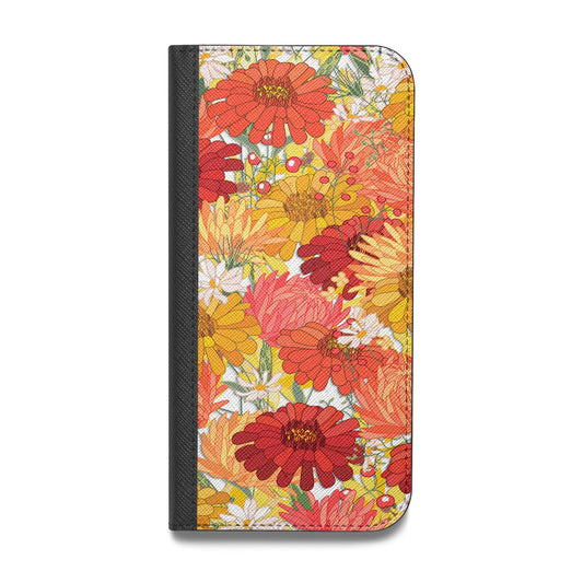 Floral Gerbera Vegan Leather Flip Samsung Case