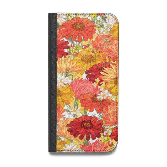 Floral Gerbera Vegan Leather Flip iPhone Case