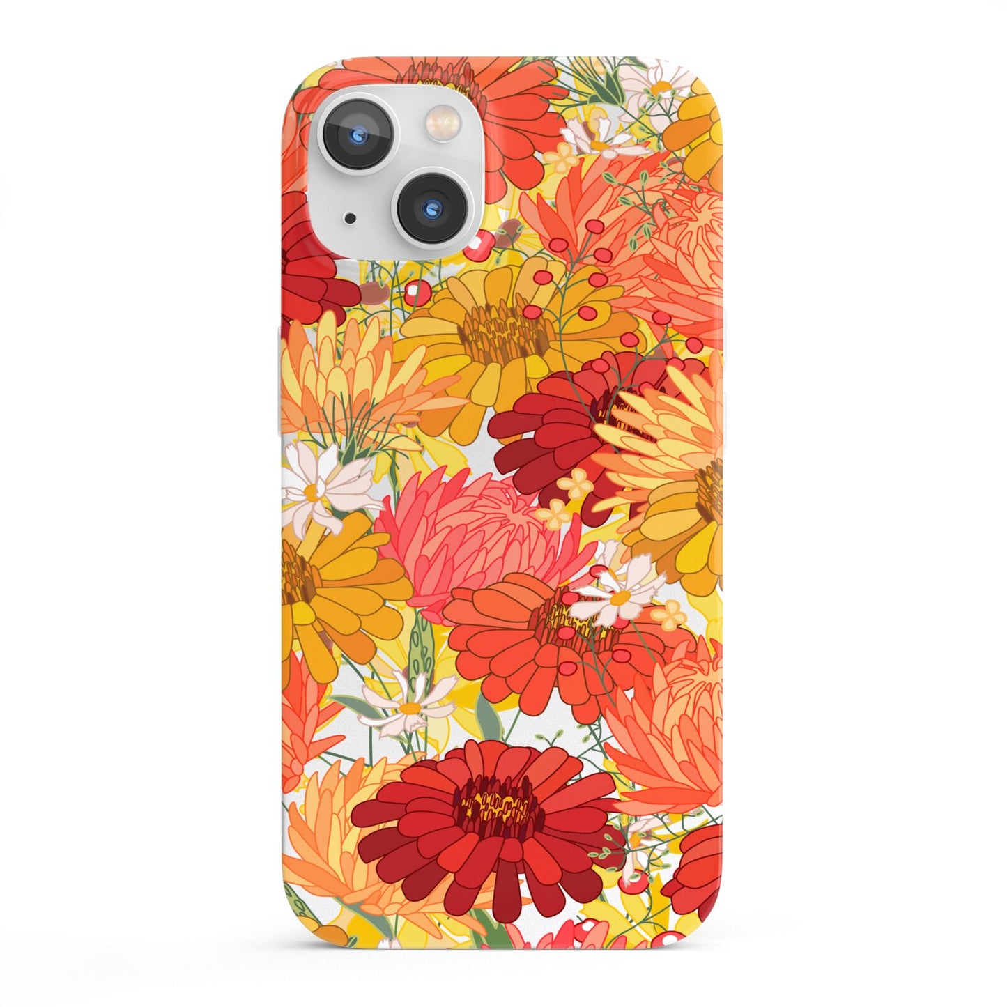 Floral Gerbera iPhone 13 Full Wrap 3D Snap Case