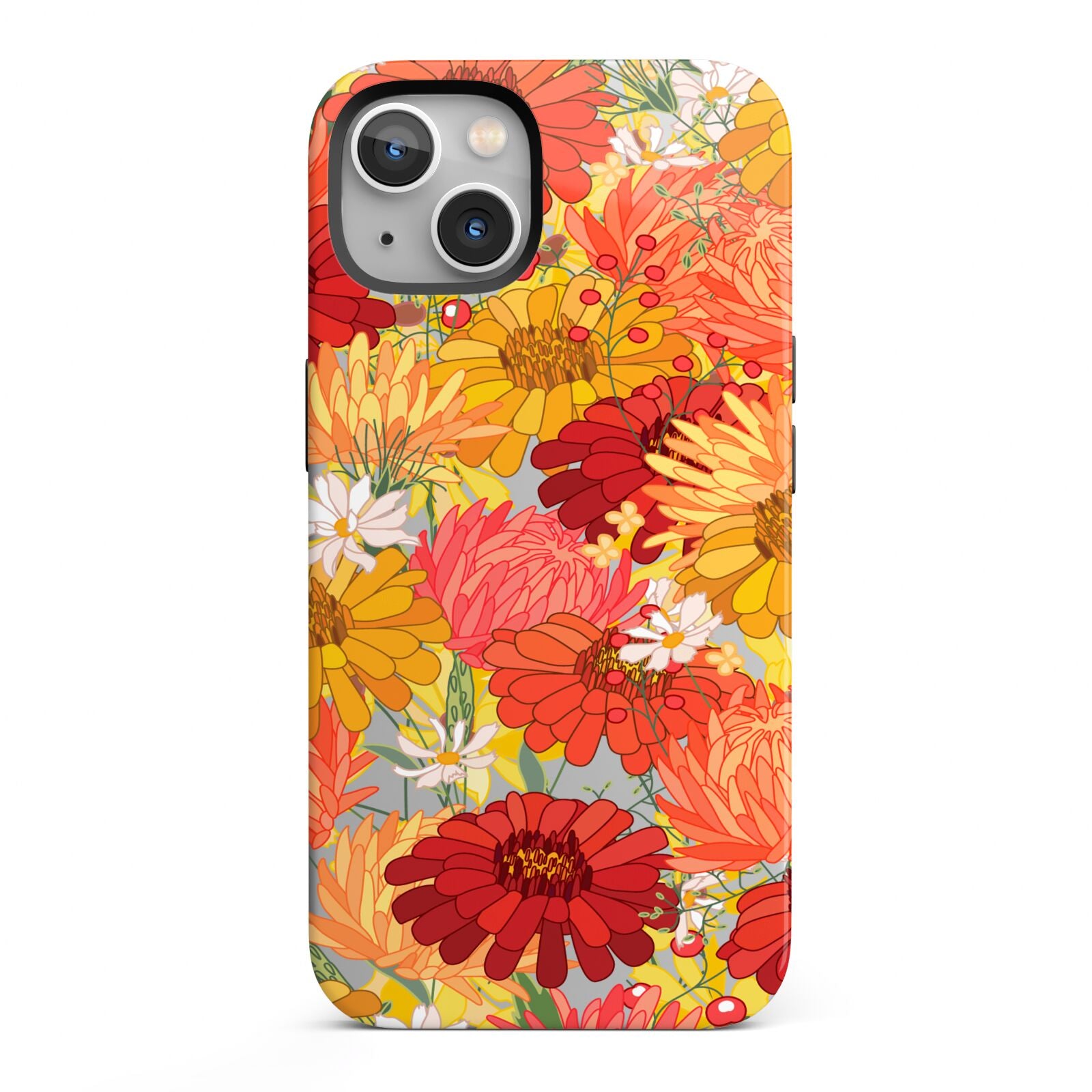 Floral Gerbera iPhone 13 Full Wrap 3D Tough Case