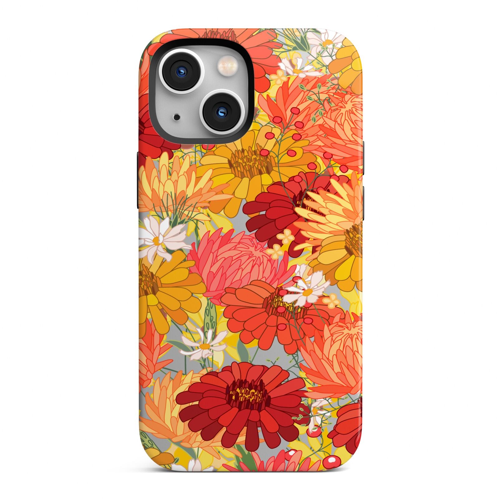 Floral Gerbera iPhone 13 Mini Full Wrap 3D Tough Case