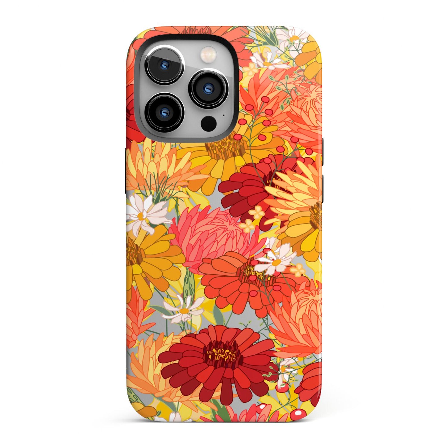 Floral Gerbera iPhone 13 Pro Full Wrap 3D Tough Case