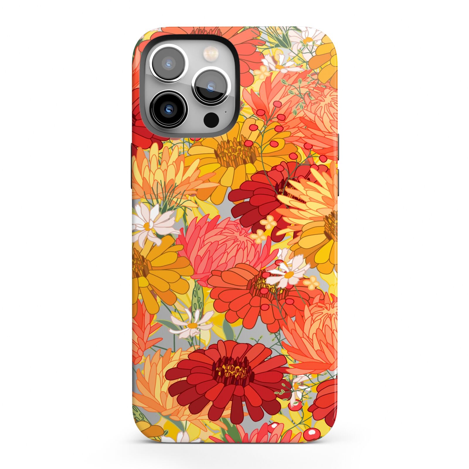 Floral Gerbera iPhone 13 Pro Max Full Wrap 3D Tough Case
