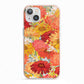 Floral Gerbera iPhone 13 TPU Impact Case with Pink Edges