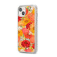 Floral Gerbera iPhone 14 Plus Clear Tough Case Starlight Angled Image