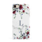 Floral Marble Monogram Personalised Apple iPhone 7 8 3D Snap Case