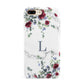Floral Marble Monogram Personalised Apple iPhone 7 8 Plus 3D Tough Case