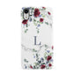Floral Marble Monogram Personalised Apple iPhone XR White 3D Snap Case