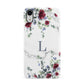 Floral Marble Monogram Personalised Apple iPhone XR White 3D Snap Case