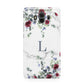 Floral Marble Monogram Personalised Huawei Mate 10 Protective Phone Case