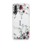 Floral Marble Monogram Personalised Huawei P20 Pro Phone Case