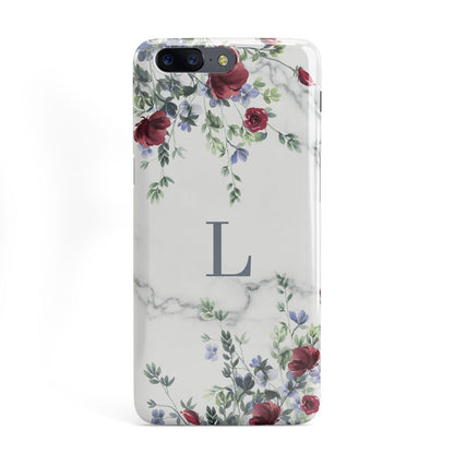 Floral Marble Monogram Personalised OnePlus Case