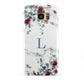 Floral Marble Monogram Personalised Samsung Galaxy S7 Edge Case