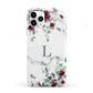 Floral Marble Monogram Personalised iPhone 11 Pro 3D Tough Case