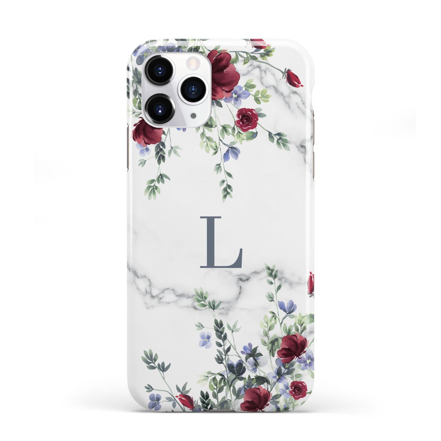 Floral Marble Monogram Personalised iPhone 11 Pro 3D Tough Case
