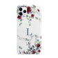 Floral Marble Monogram Personalised iPhone 11 Pro Max 3D Tough Case