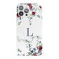 Floral Marble Monogram Personalised iPhone 13 Pro Max Full Wrap 3D Snap Case