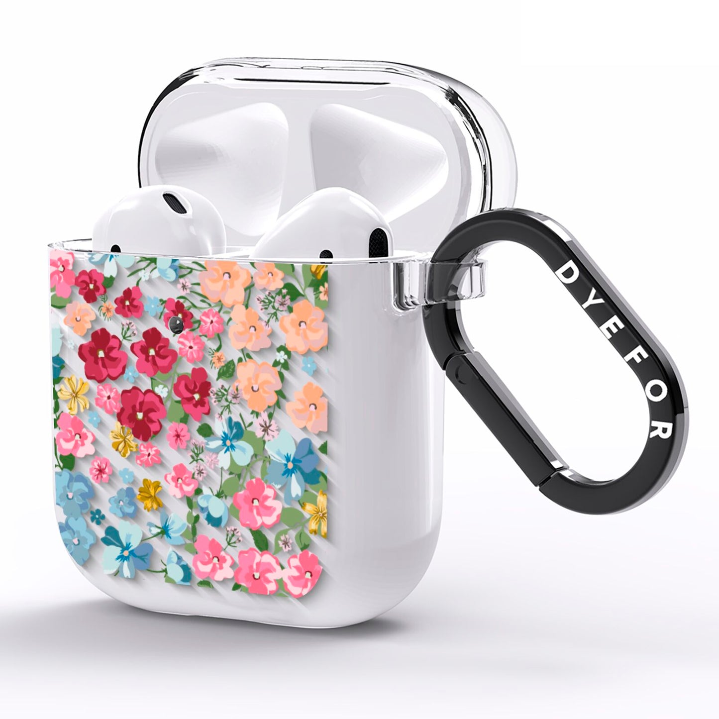 Floral Meadow AirPods Clear Case Side Image
