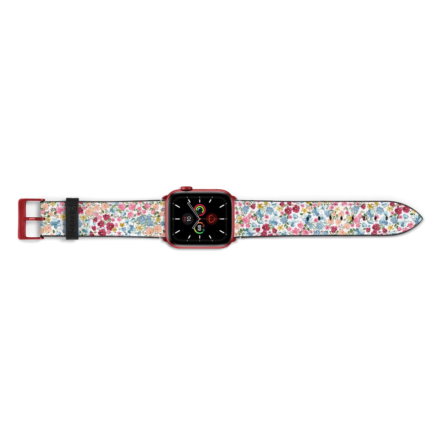 Floral Meadow Apple Watch Strap Landscape Image Red Hardware