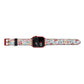 Floral Meadow Apple Watch Strap Size 38mm Landscape Image Red Hardware