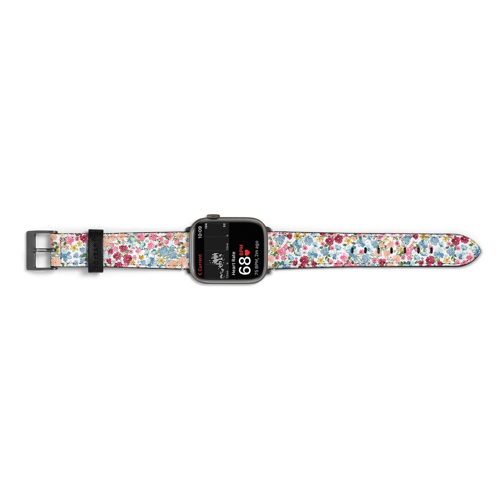 Floral Meadow Apple Watch Strap Size 38mm Landscape Image Space Grey Hardware