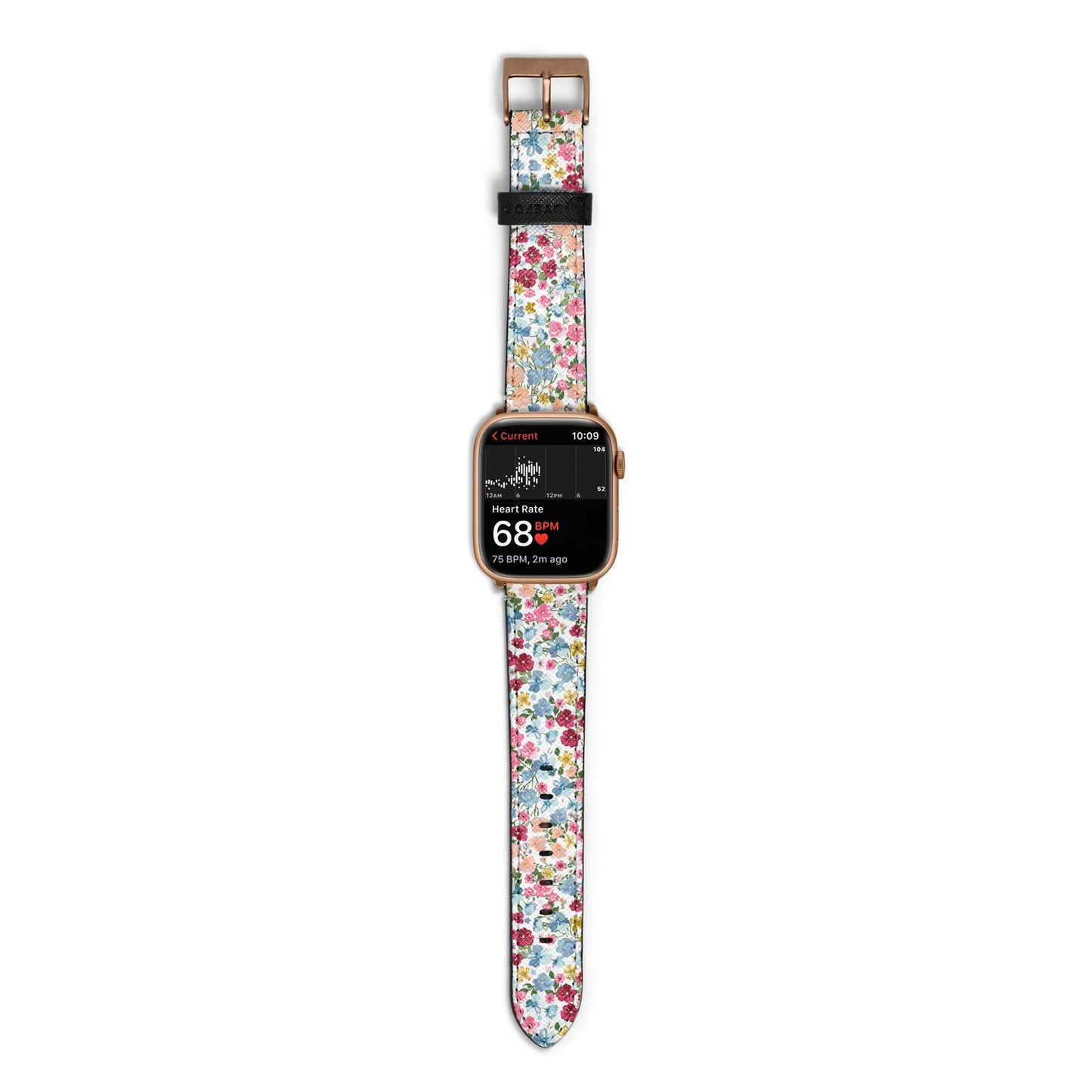 Floral Meadow Apple Watch Strap Size 38mm with Gold Hardware