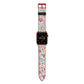 Floral Meadow Apple Watch Strap with Red Hardware