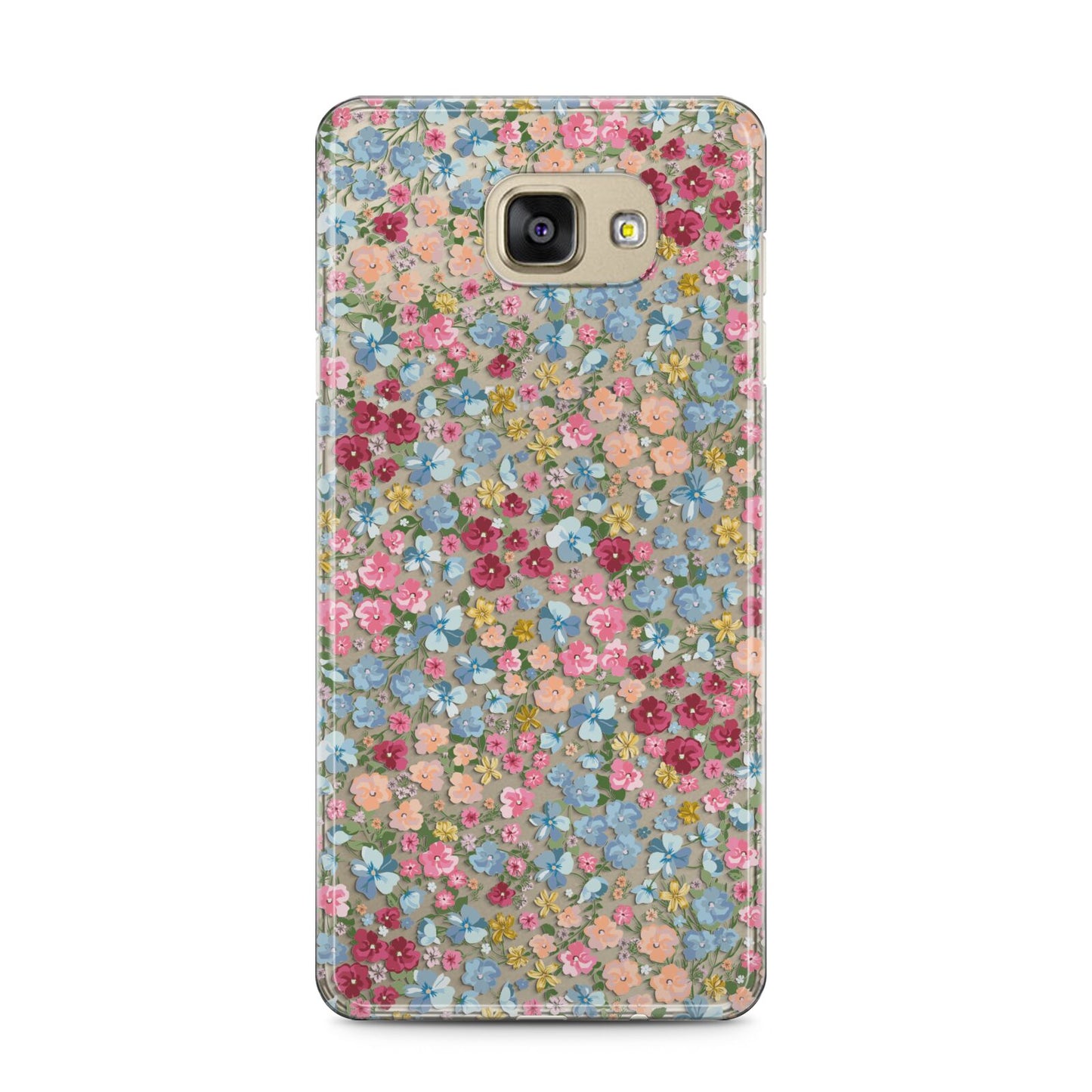 Floral Meadow Samsung Galaxy A5 2016 Case on gold phone