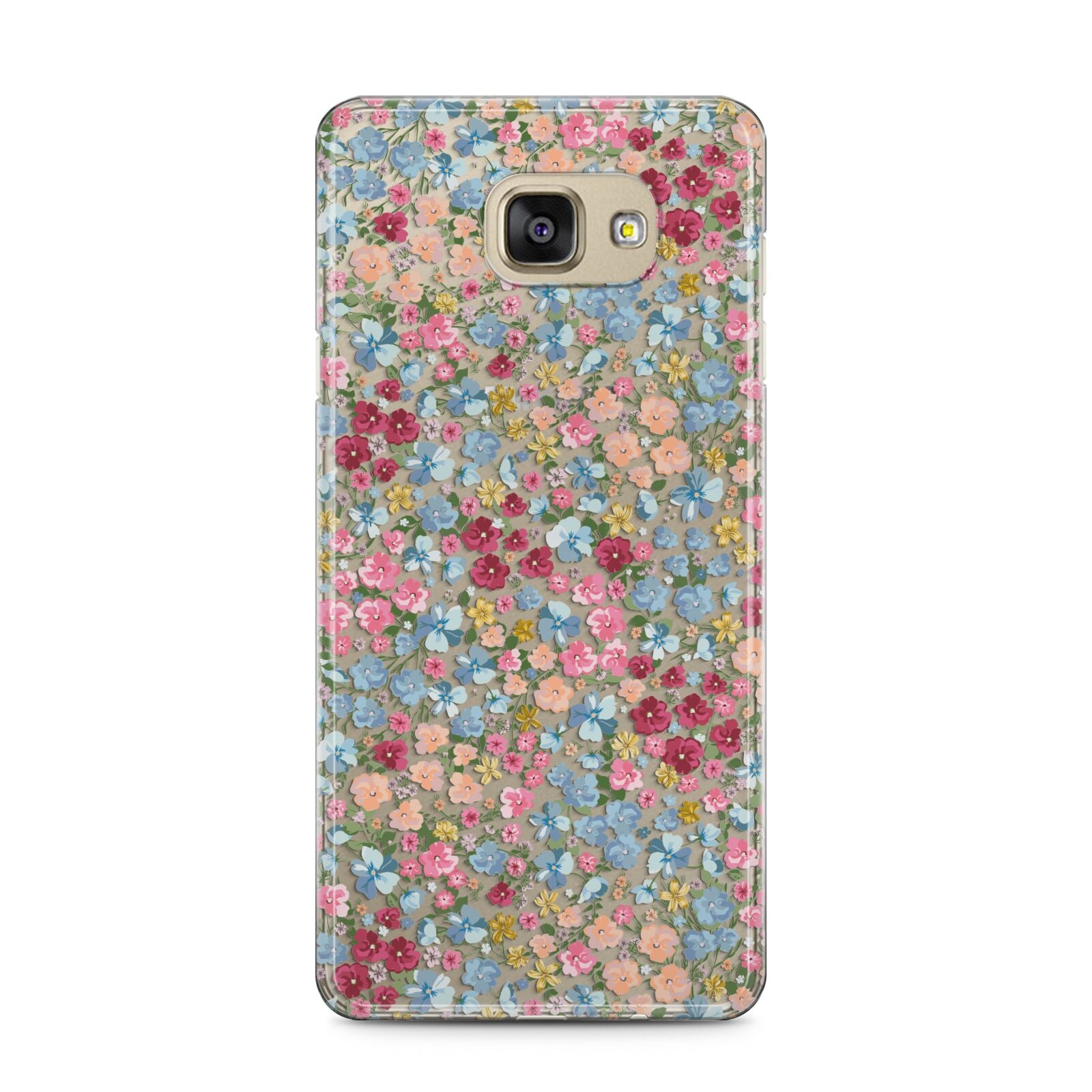 Floral Meadow Samsung Galaxy A5 2016 Case on gold phone
