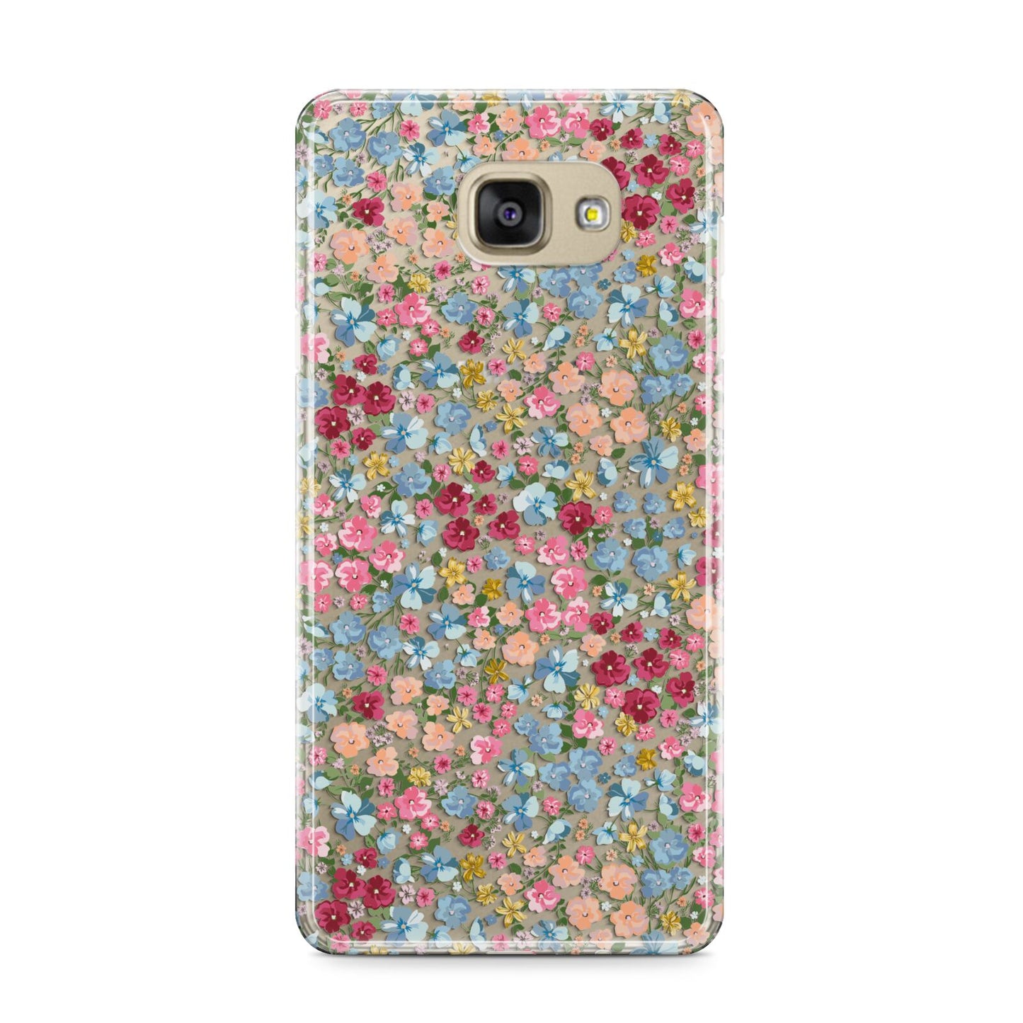 Floral Meadow Samsung Galaxy A9 2016 Case on gold phone