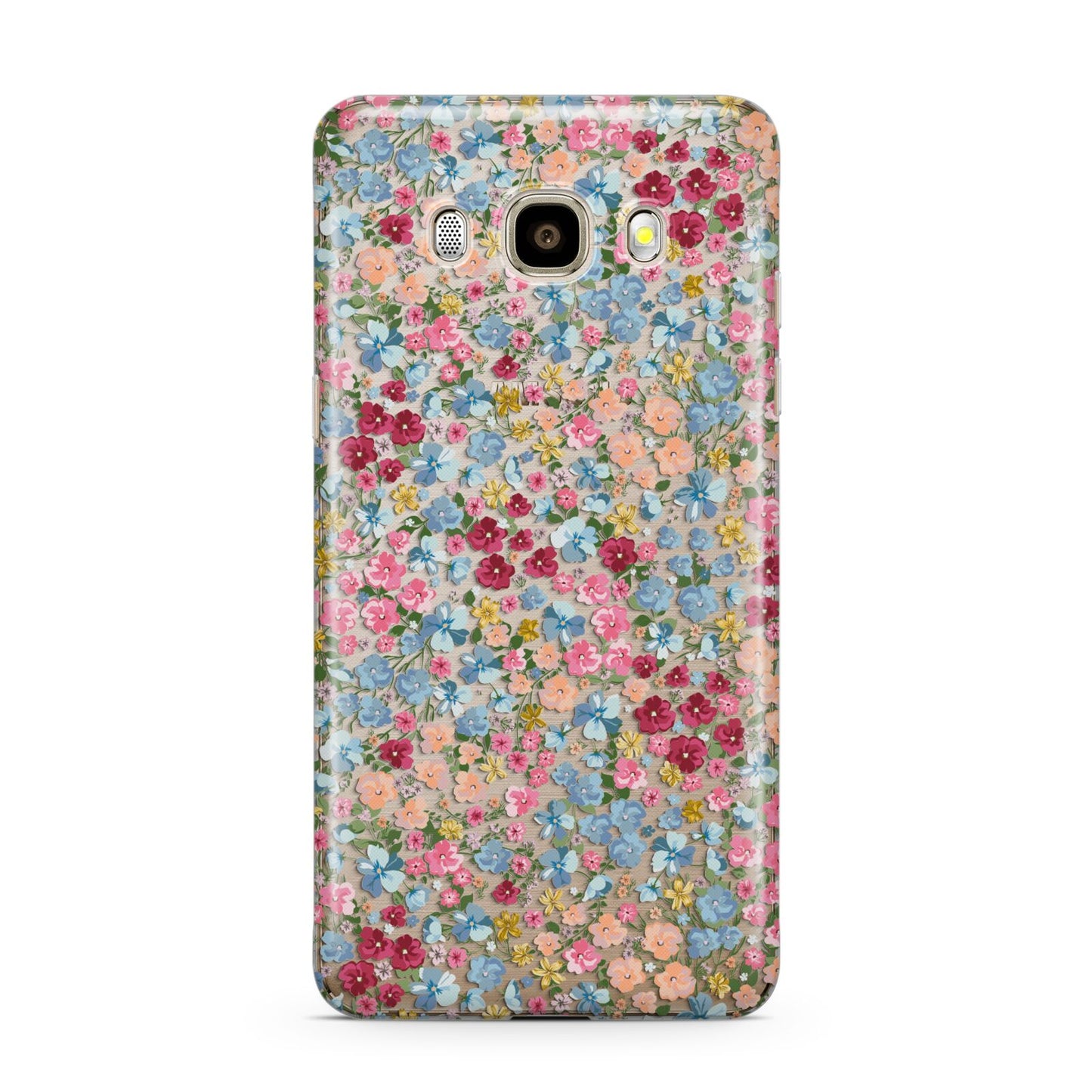 Floral Meadow Samsung Galaxy J7 2016 Case on gold phone