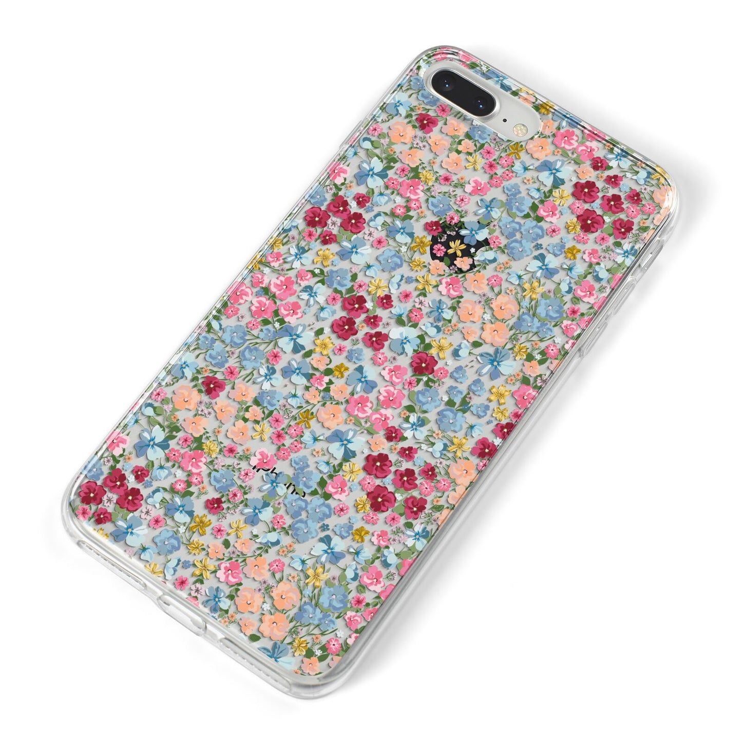 Floral Meadow iPhone 8 Plus Bumper Case on Silver iPhone Alternative Image