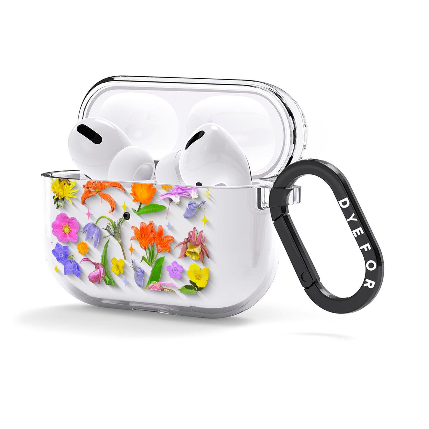 Floral Mix AirPods Clear Case 3rd Gen Side Image