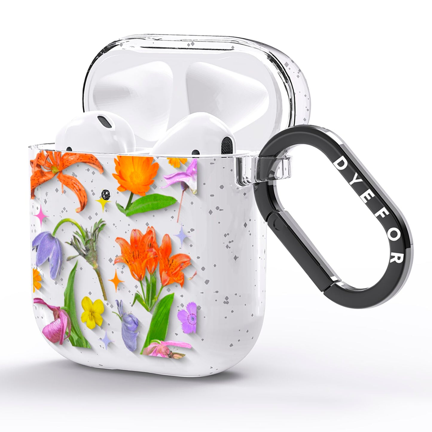 Floral Mix AirPods Glitter Case Side Image