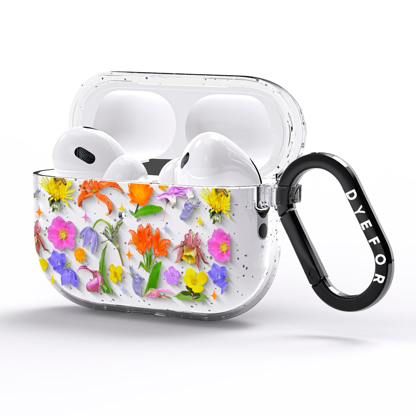 Floral Mix AirPods Pro Glitter Case Side Image