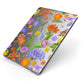 Floral Mix Apple iPad Case on Grey iPad Side View