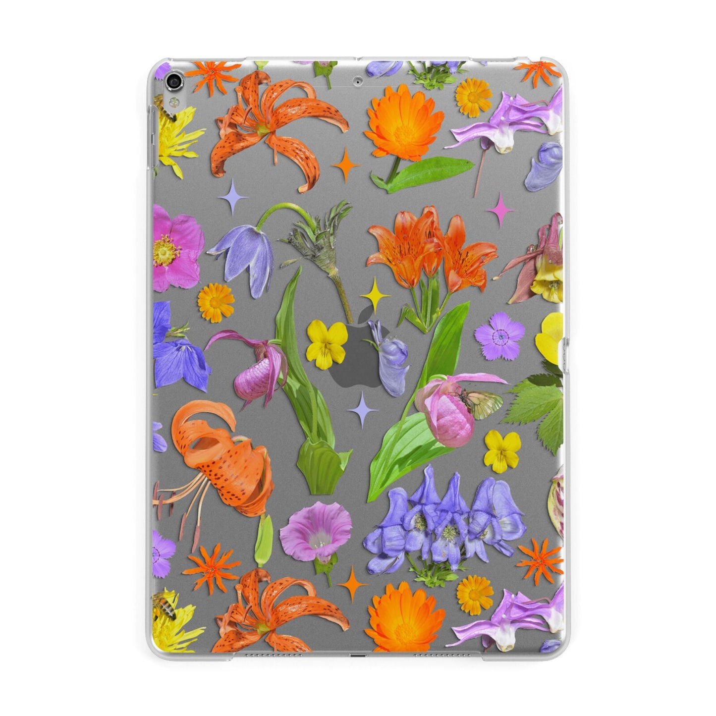 Floral Mix Apple iPad Silver Case